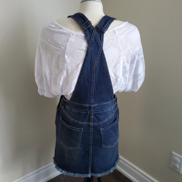 Bluenotes Blue Denim Overhall Dress Size Medium - Picture 4 of 8